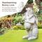 Glitzhome® 17" MGO Hugging Mom and Baby Rabbit Statue
